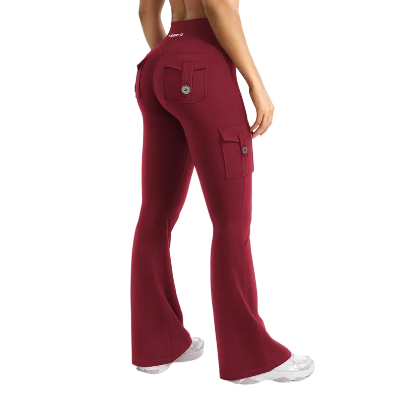 Women's Yoga Flare Leggings with Pockets Hidden