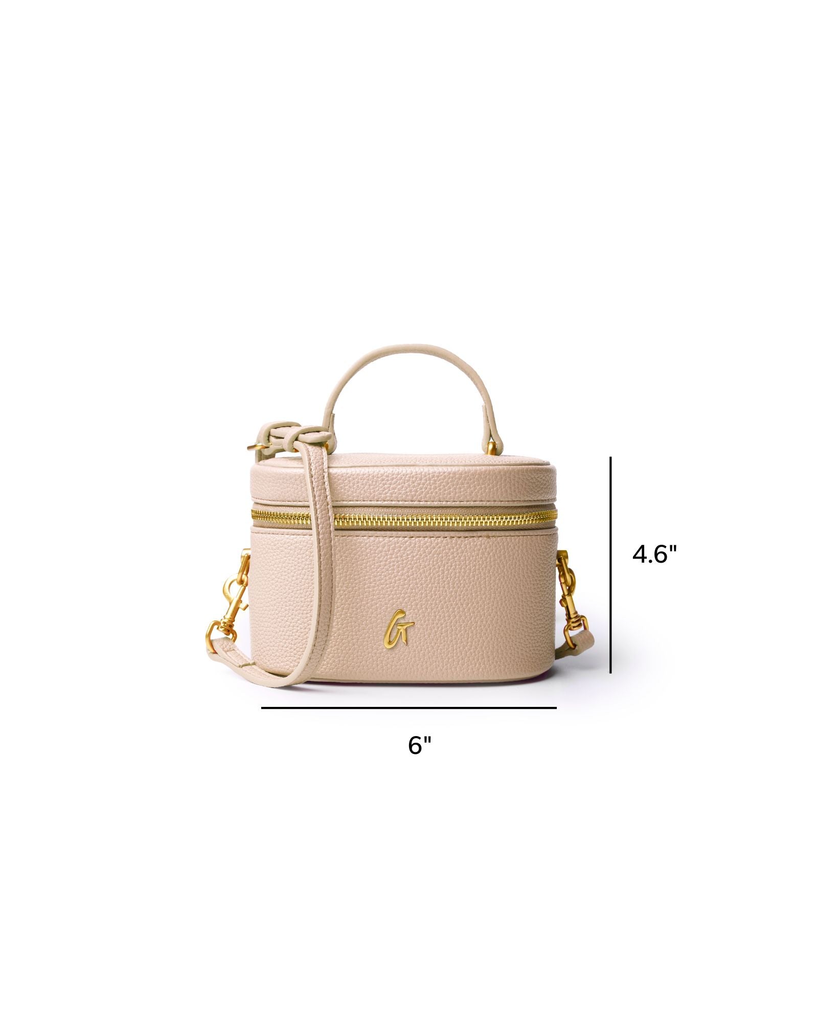 MINI PEBBLE VANITY BAG - NUDE