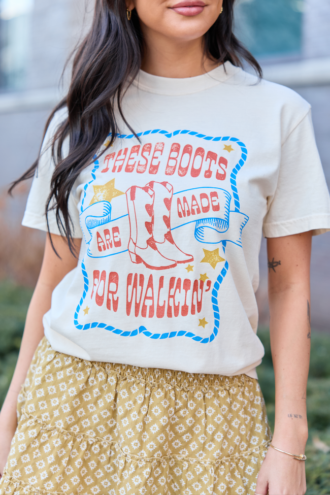 These Boots Are Made For Walkin' Ivory Graphic Tee