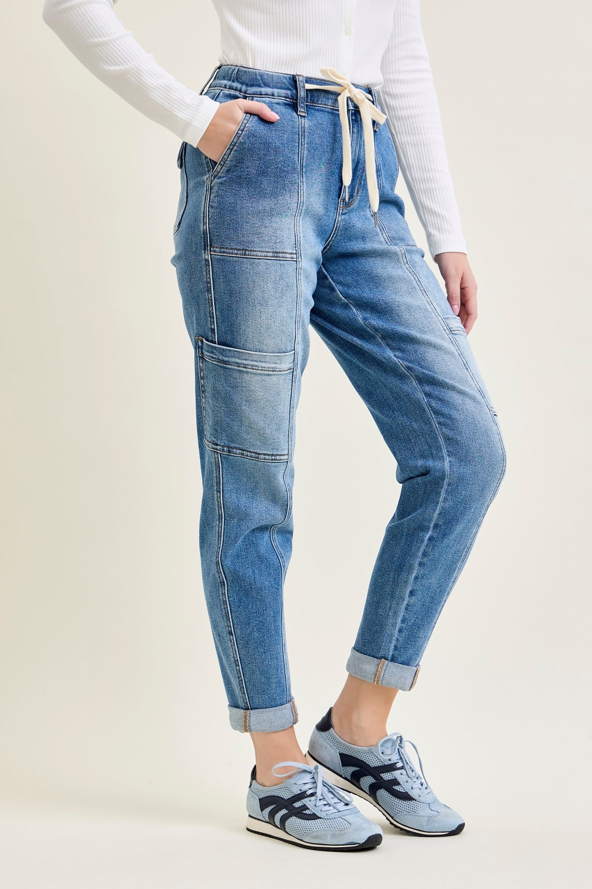 Darlene High Rise Cuffed Cargo Jogger