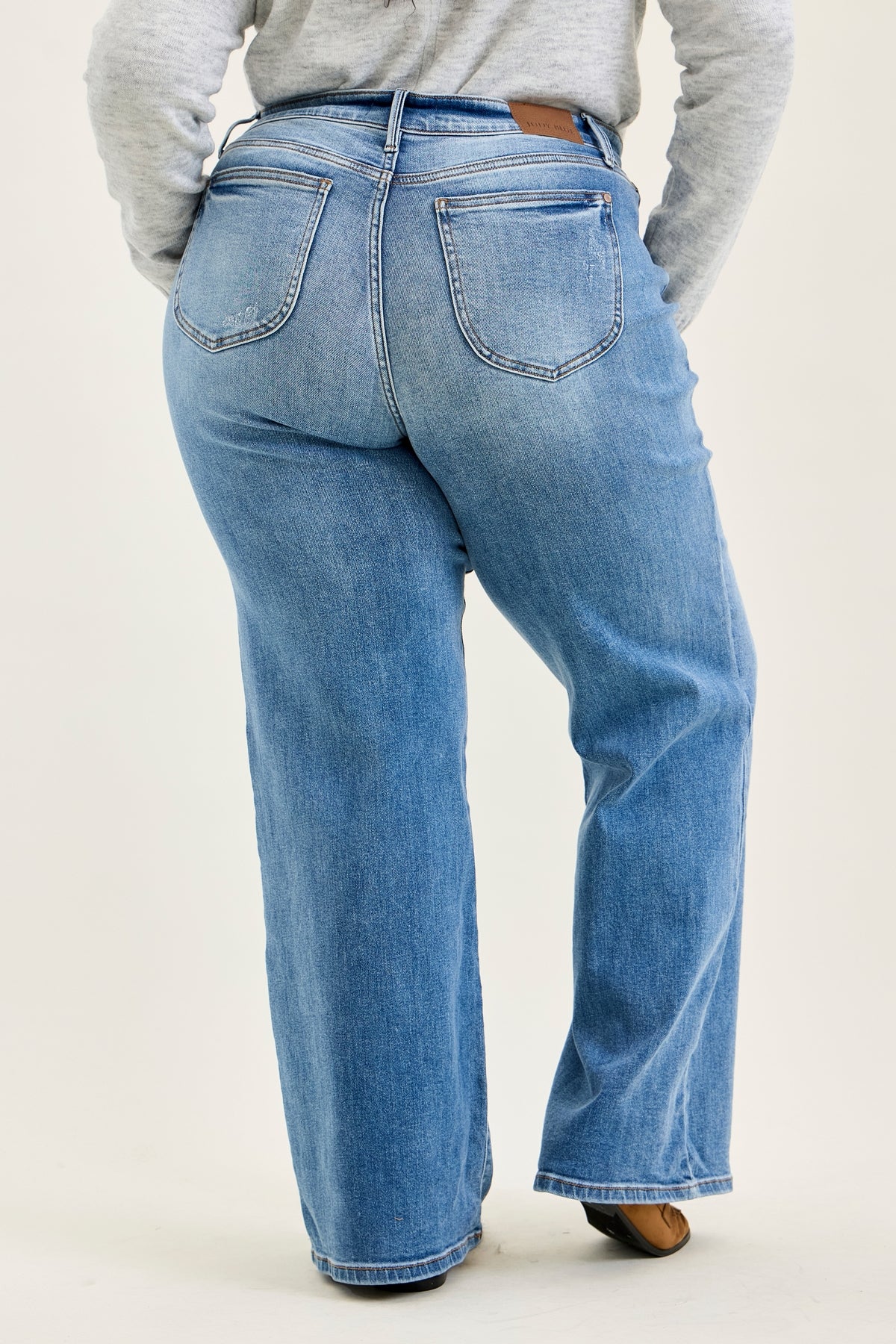 Lux Brushed Indigo Vintage Wide Leg - PLUS