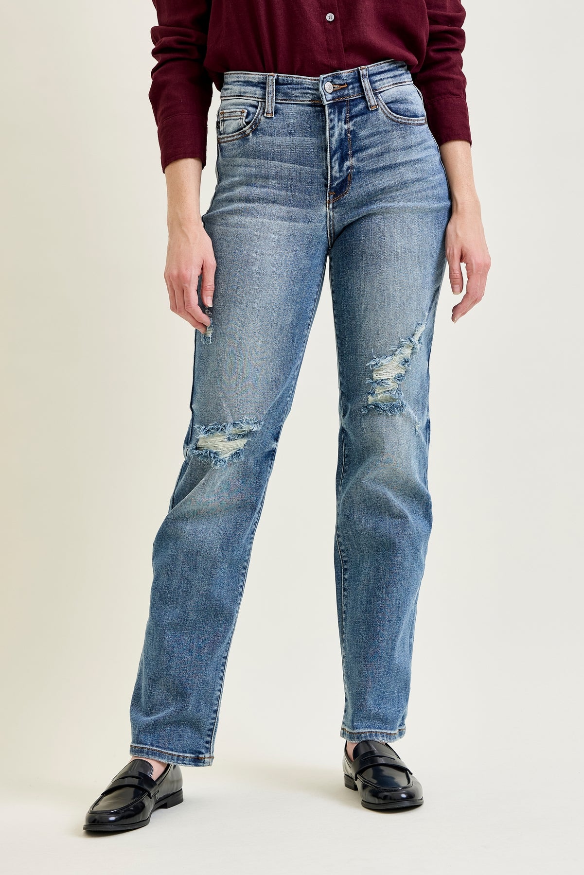 Brett Distressed Dad Jeans