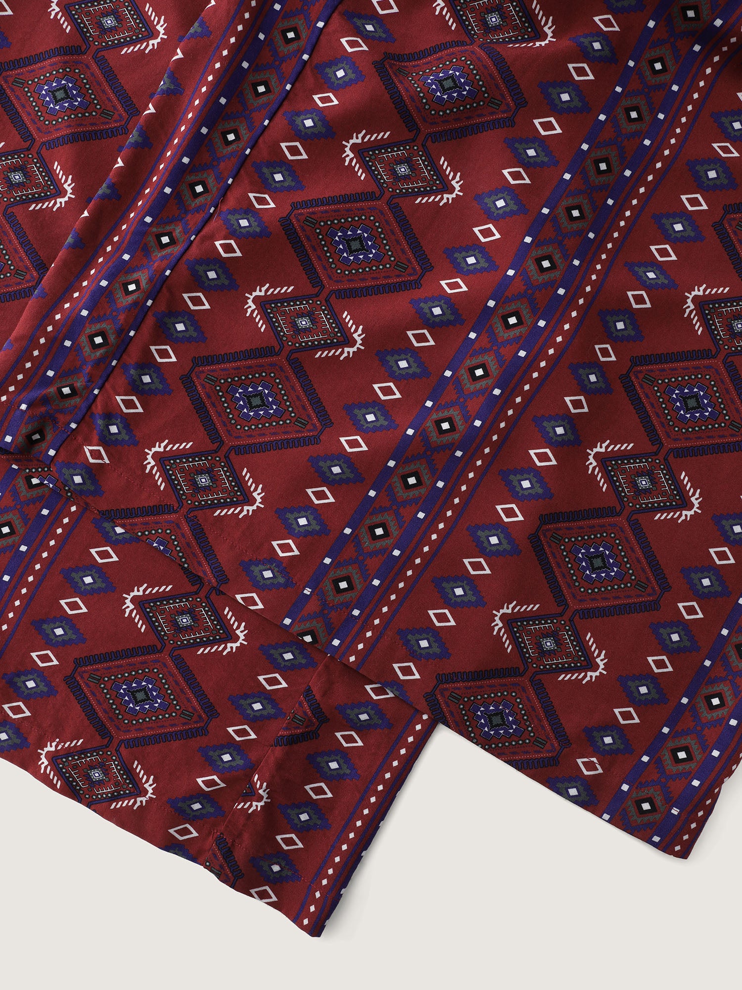 Supersoft Shirred Boho Contrast Print Jumpsuit