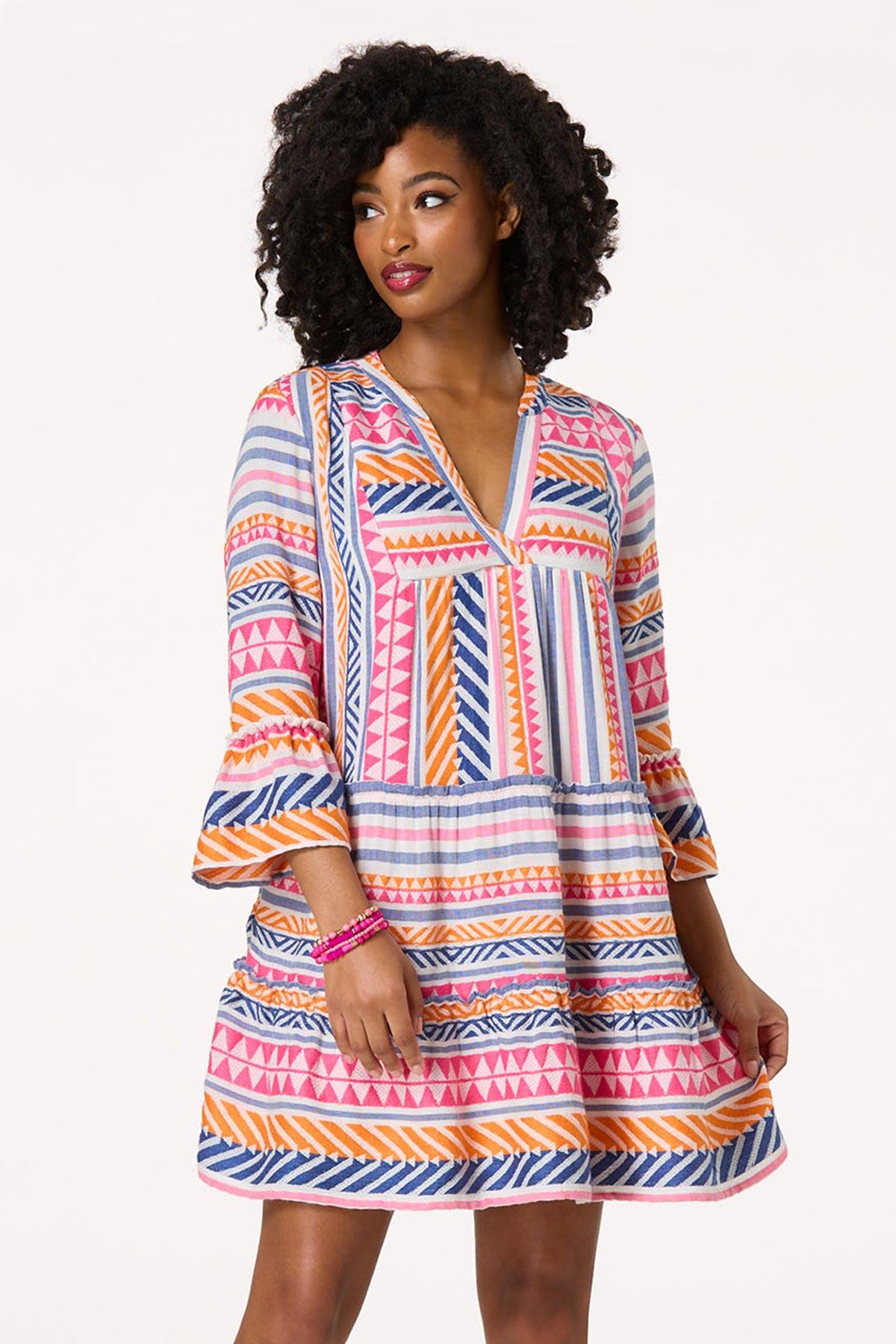 Embroidered Aztec Dress