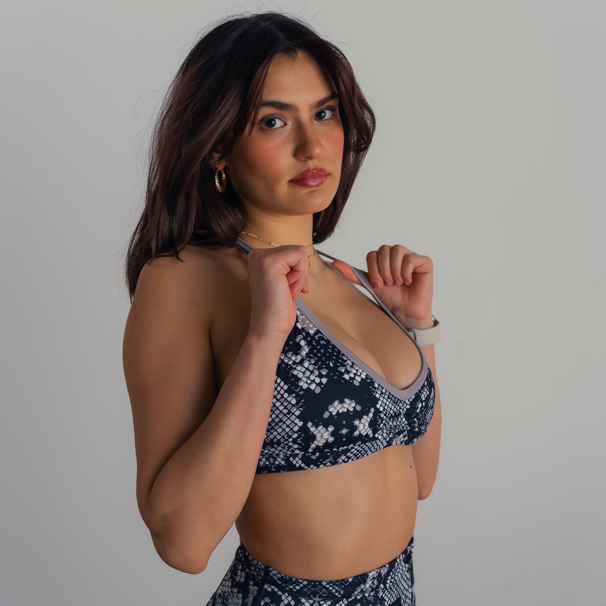 MEDIUM SUPPORT SPORTS BRA - PYTHON