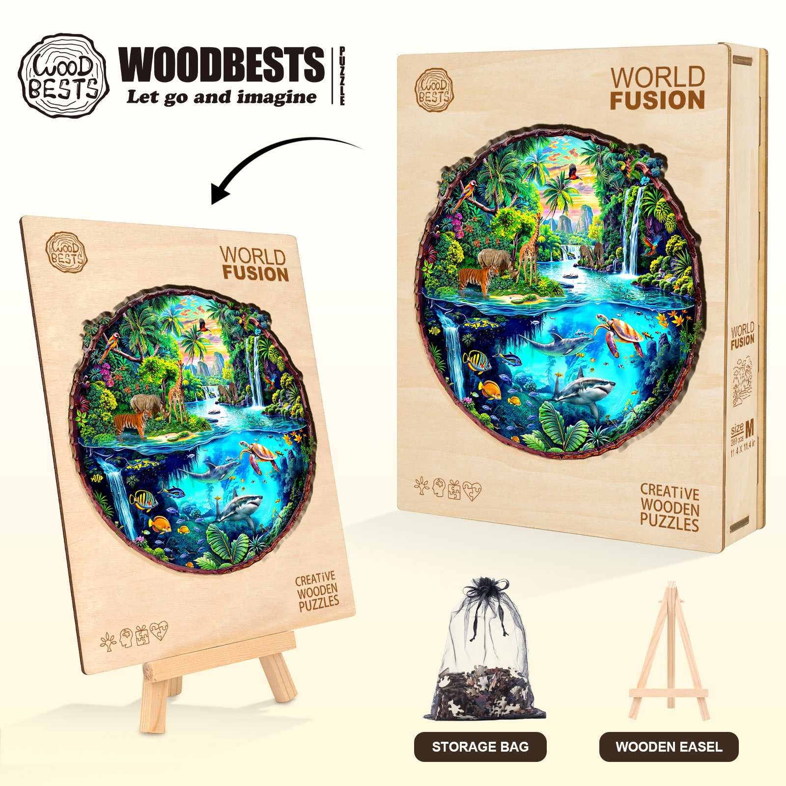 World Fusion Wooden Jigsaw Puzzle