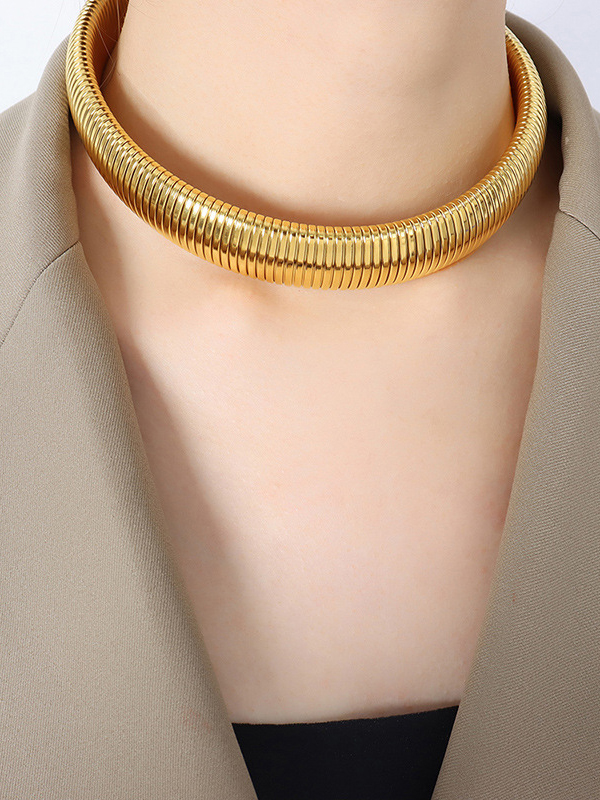 Pleated Solid Color Necklaces Accessories Dainty Necklace