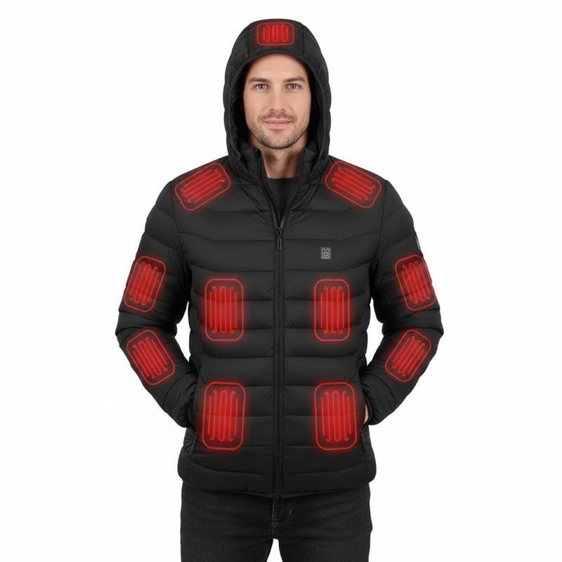 Men’s Heated Waterproof Vest – 9 Heating Zones, Full-Zip Winter Outdoor Vest