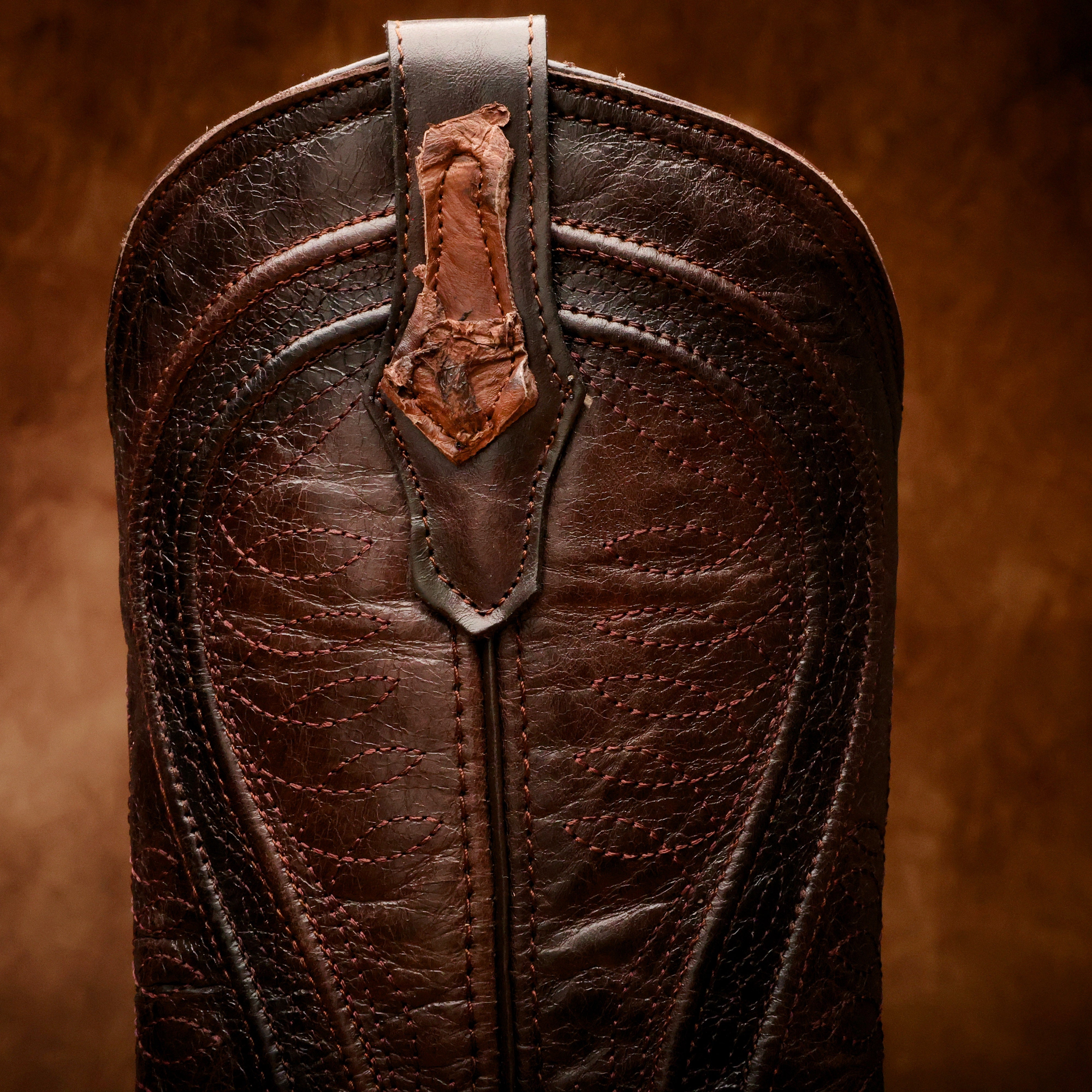 AUTHENTIC Brown Pirarucu Boots - Square Toe