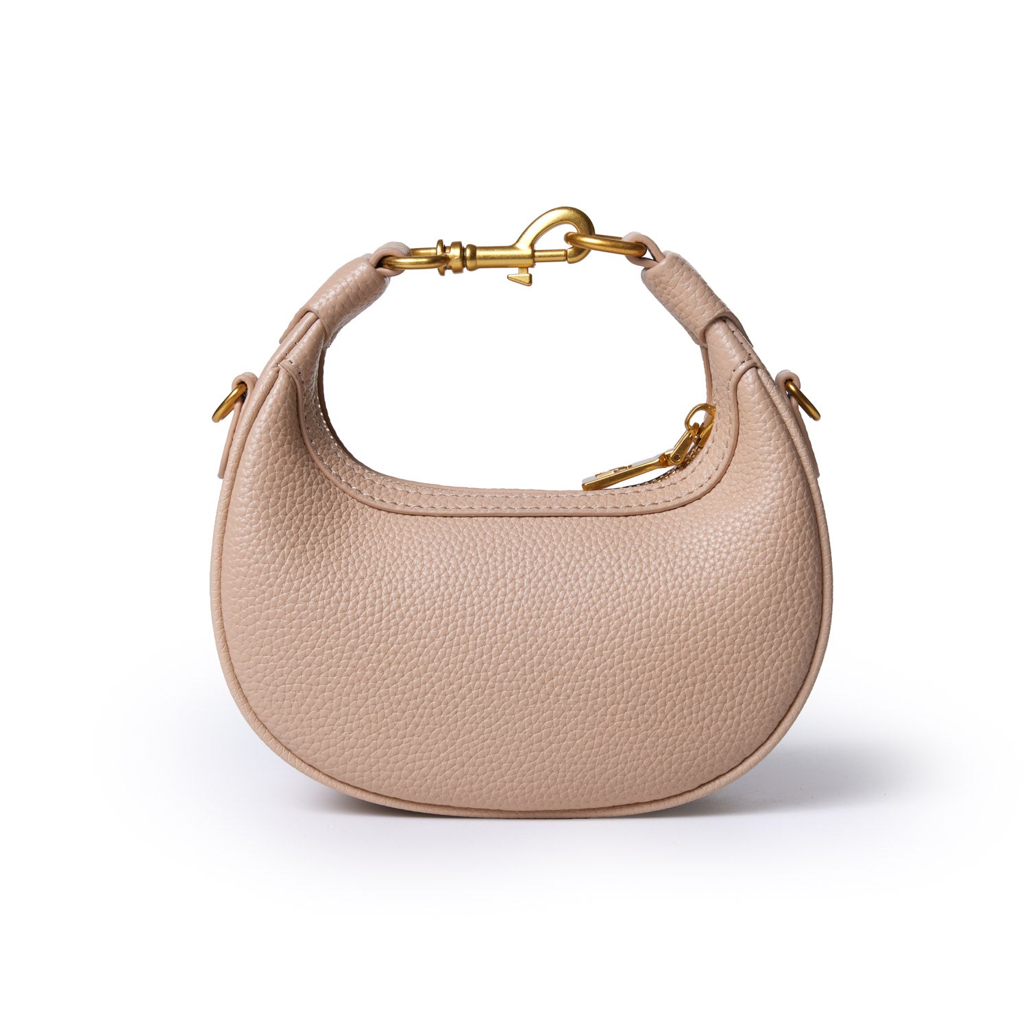 NANO PEBBLE HOBO BAG - NUDE