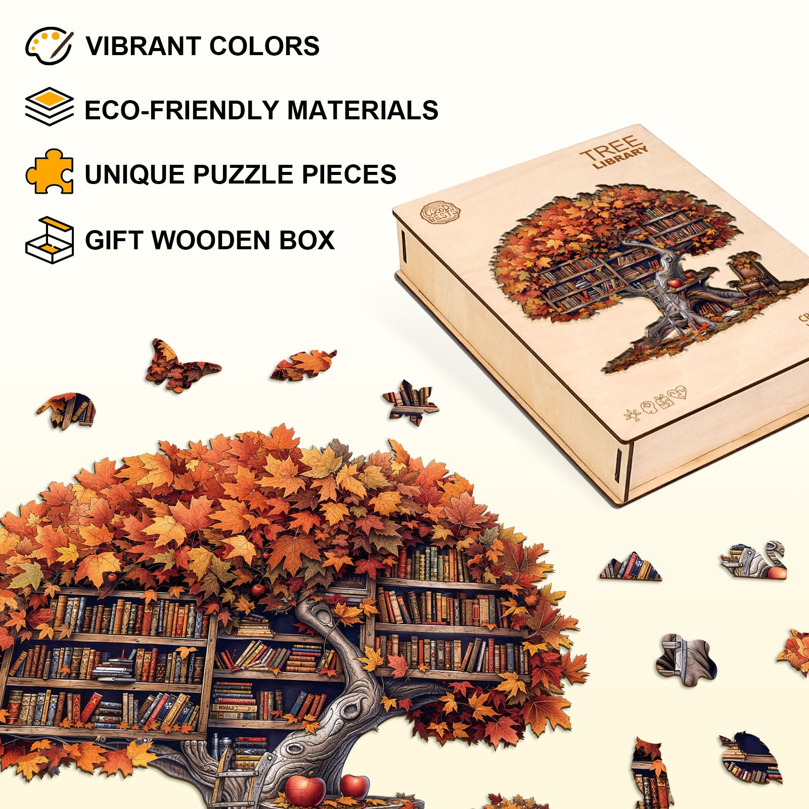 Tree Library  Wooden Jigsaw Puzzle