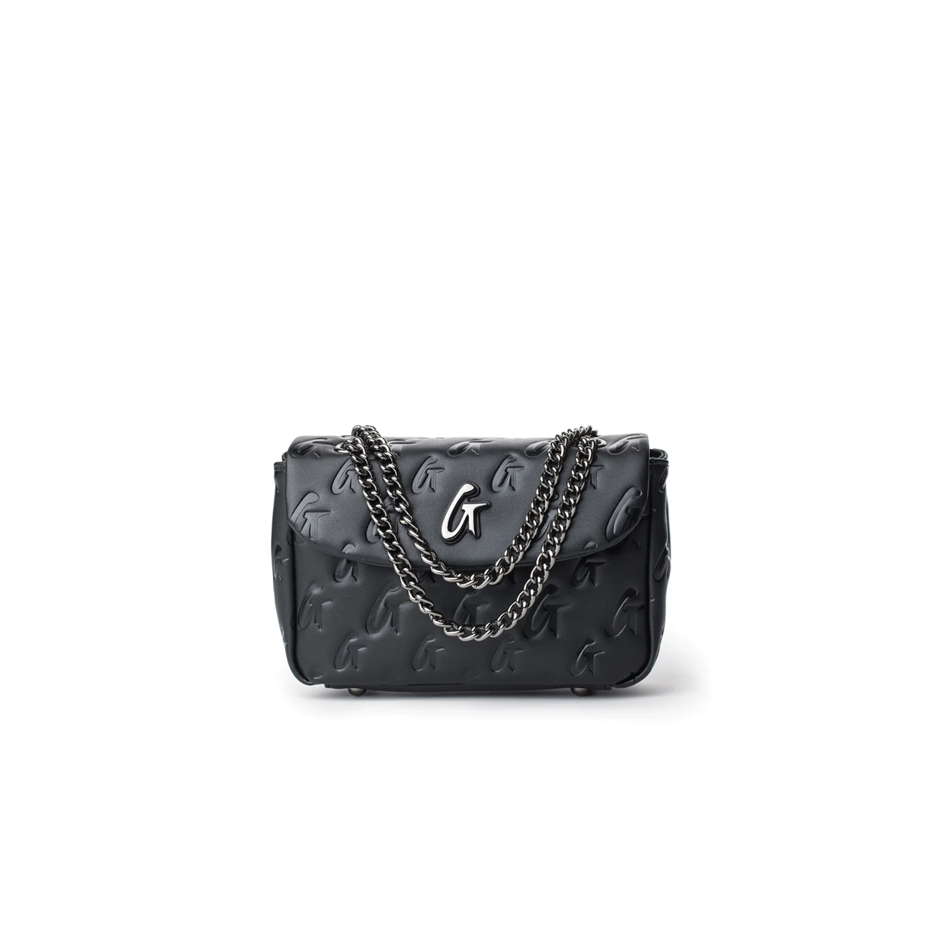 MINI MONOGRAM FLAP BAG - BLACK