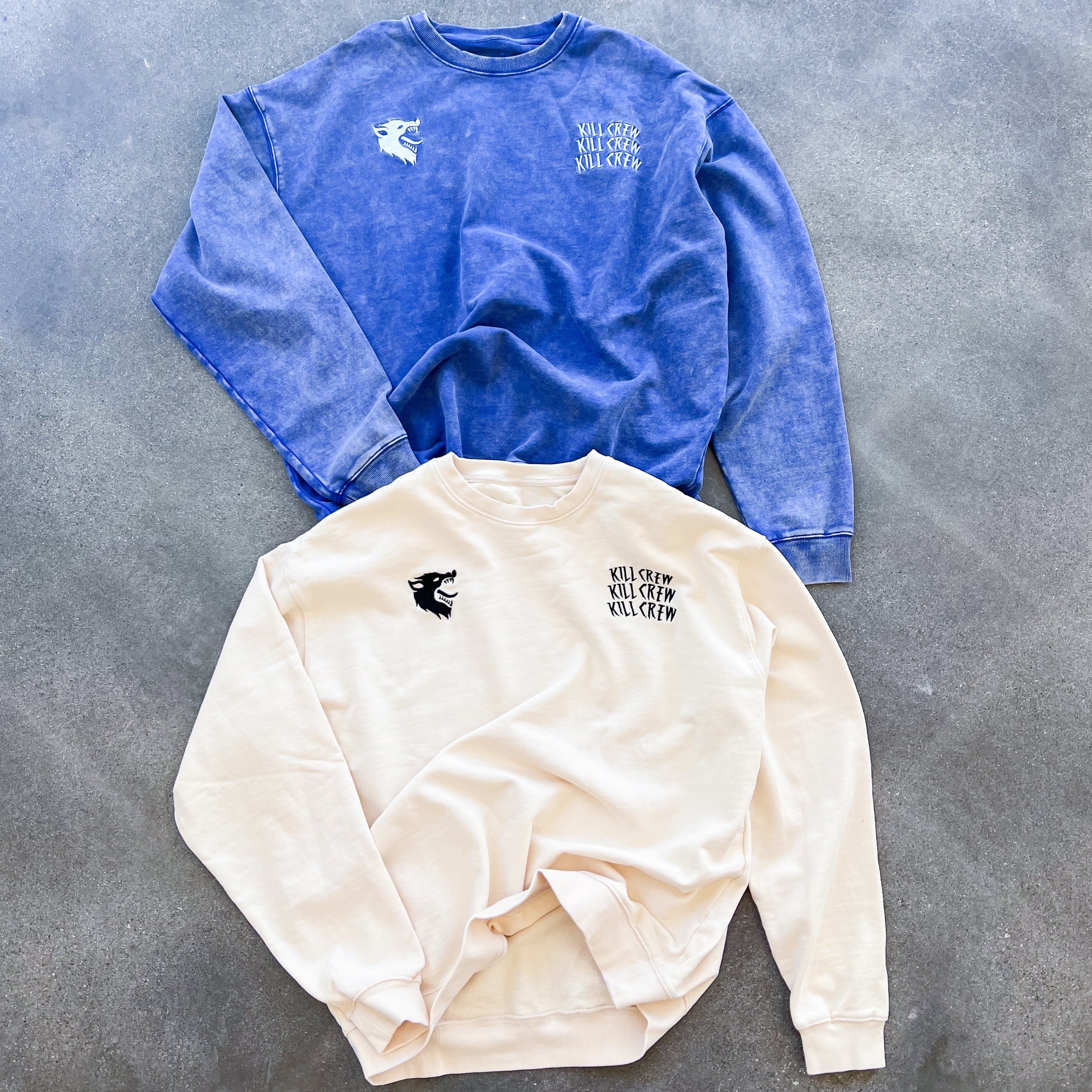 OVERSIZED HEAVYWEIGHT WOLF CREW NECK - CREAM