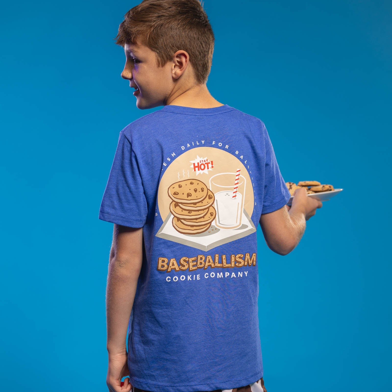 Cookies & Milk T-Shirt (Blue) - Youth