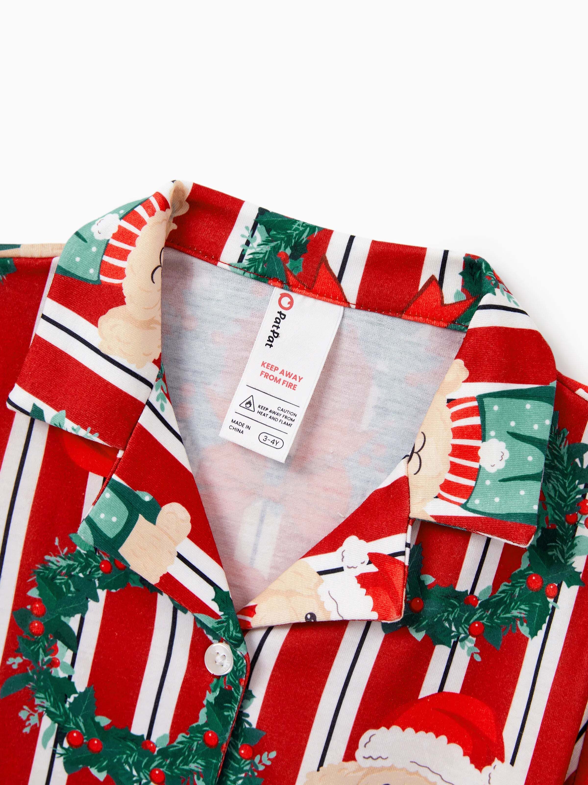 Christmas Matching Family Pajamas Set Christmas Doggy Print Red PJS Red