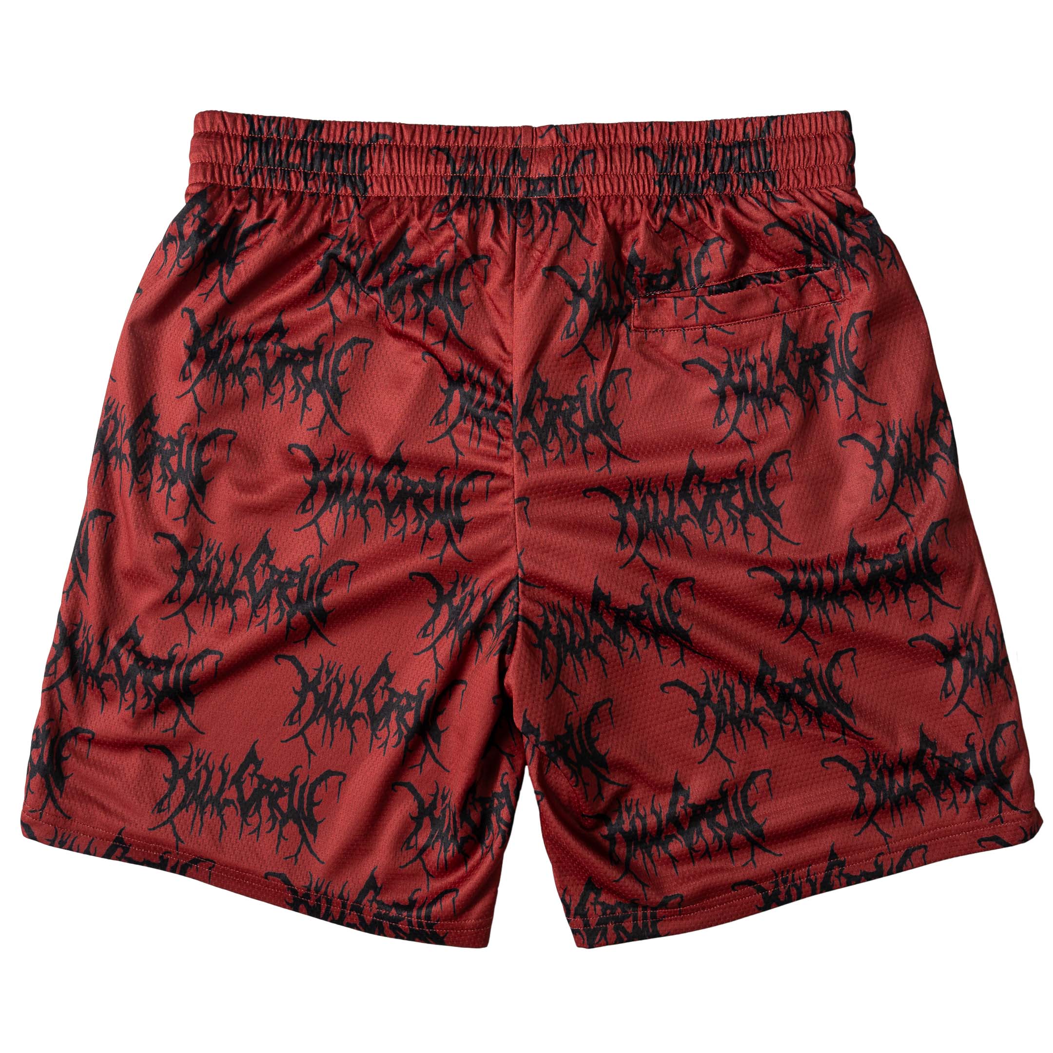 RELAXED CUT SHORTS ALL OVER - RED / BLACK