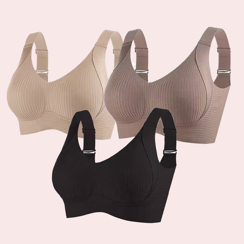🎁Women's Ribbed Push Up Adjustable Wireless Bra✨🎁Buy 1 Get 9 Packs🔥
