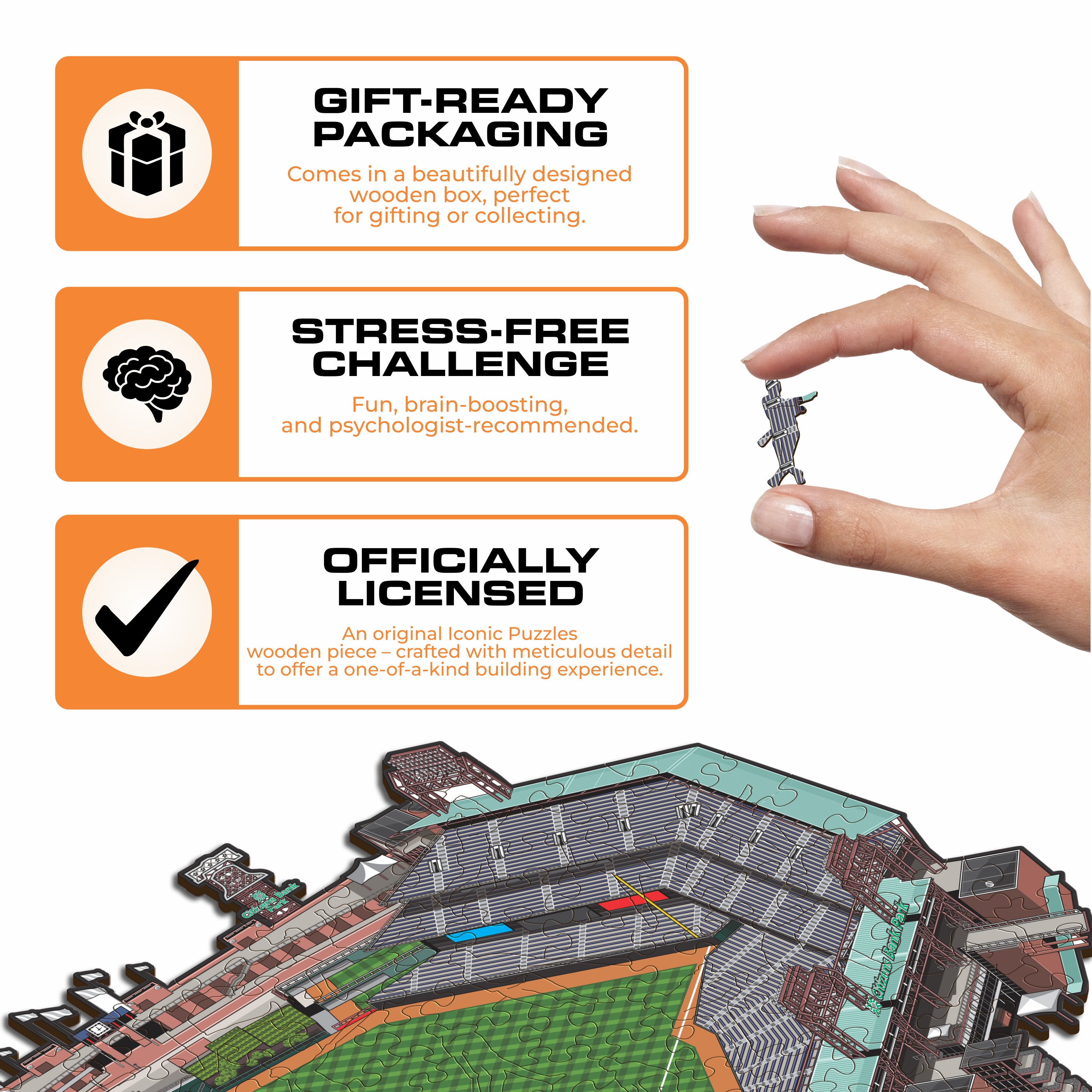 Philadelphia Phillies™ Citizens Bank Park Stadium - Wooden Puzzle