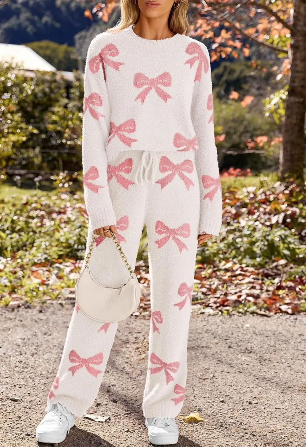 Womens Pajama Sets 2025 Fall Lounge Sweater Set