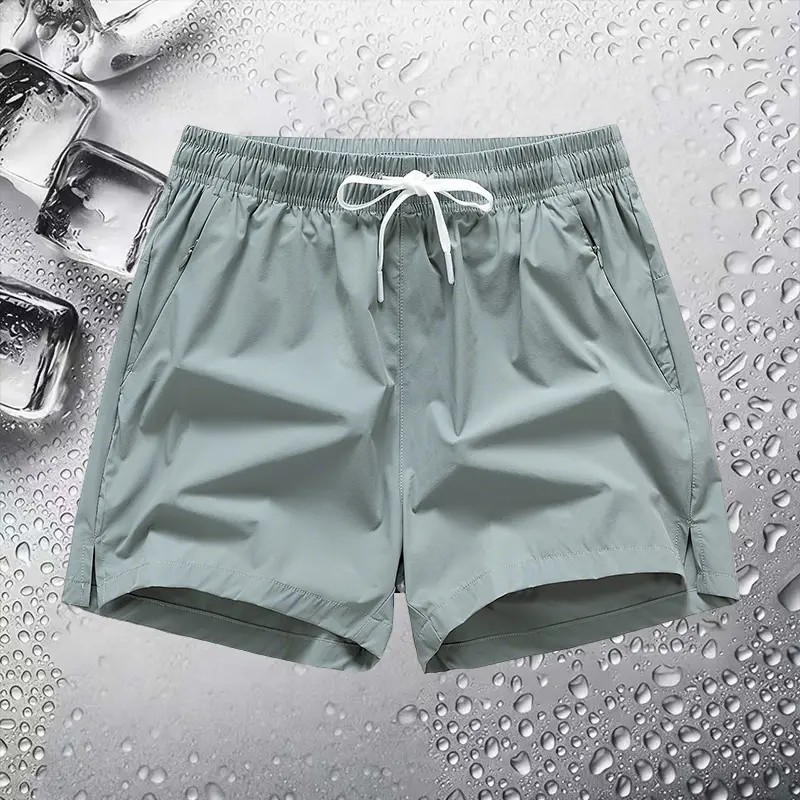 Men's Breathable Zipper Pocket Shorts – Casual Drawstring Athletic Fit