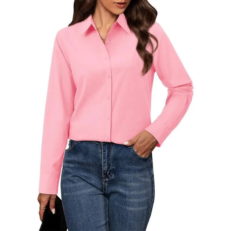 Button Down Shirts for Women Classic Fit Dress Shirt