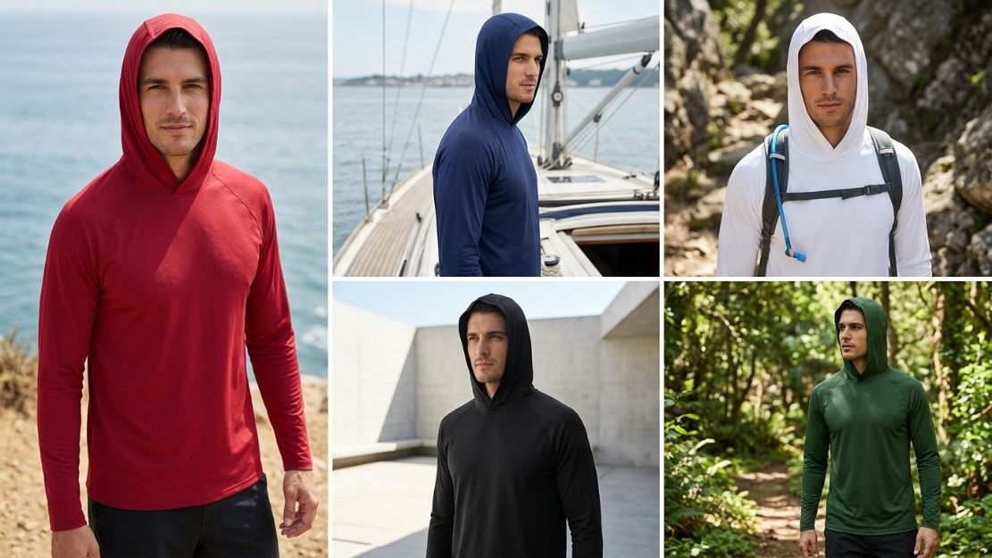 Men's Lightweight UPF50+ Sun Protection Performance Hoodie