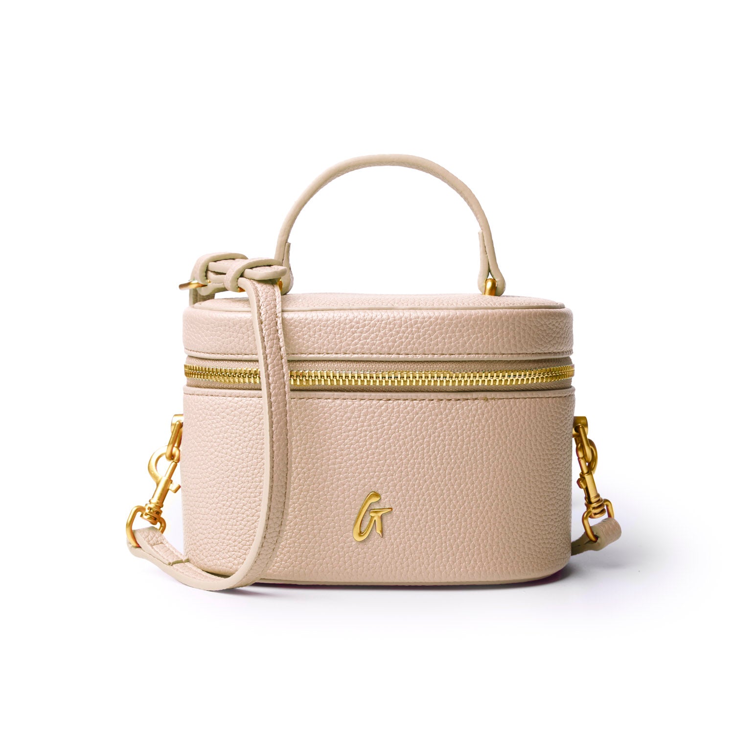 MINI PEBBLE VANITY BAG - NUDE