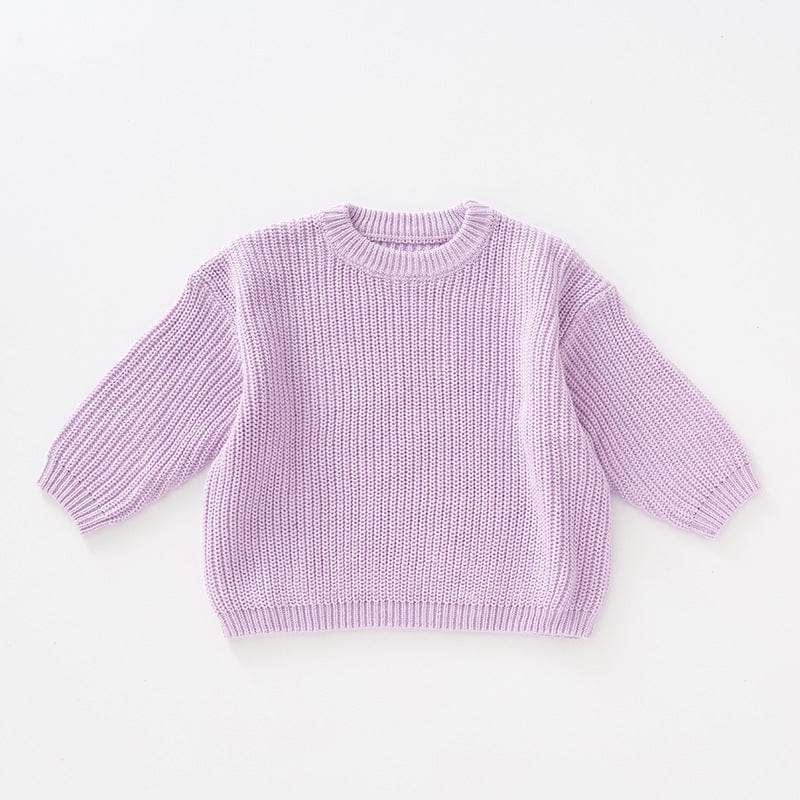 Baby Knitted Solid Color Casual Sweater
