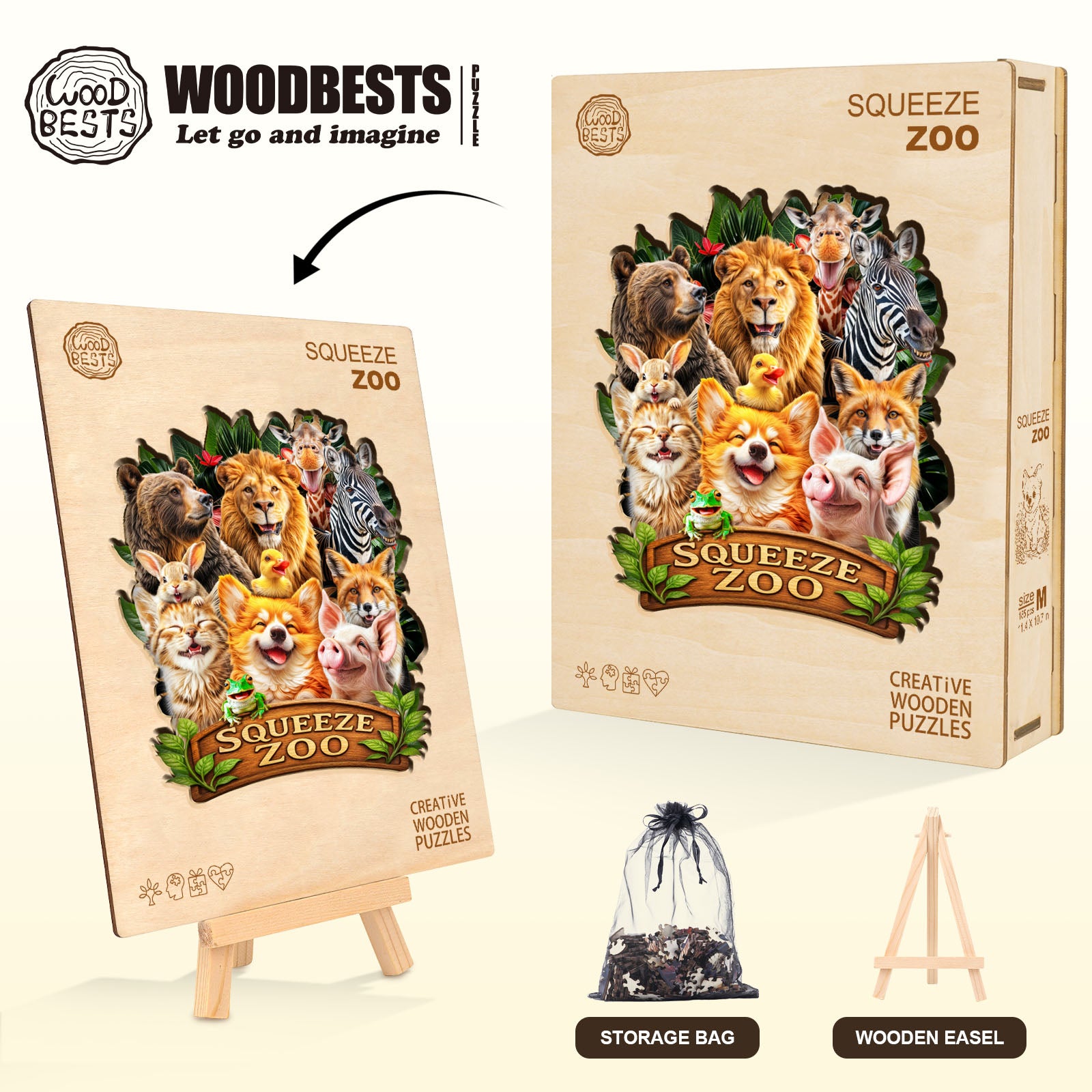 Squeeze Zoo Wooden Jigsaw Puzzle
