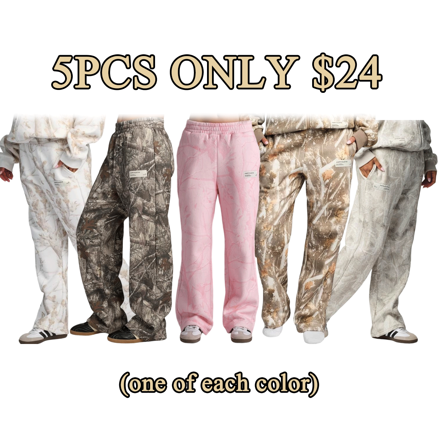 Unisex Camo Straight-Leg Sweatpants – Relaxed Everyday Comfort