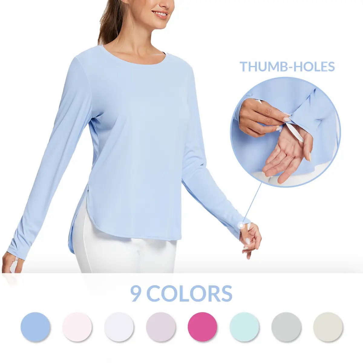 Women's UPF 50+ Sun Shirt – Lightweight Long Sleeve Hiking & Fishing Top