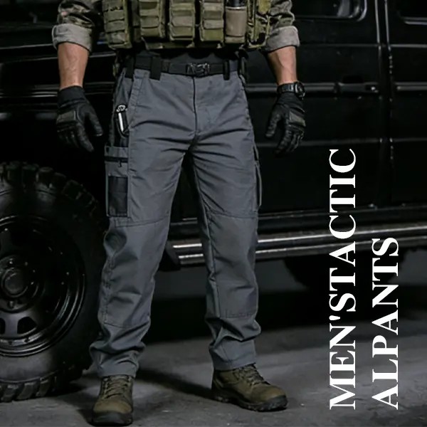 Men's Tactical Work Pants – Multi-Pocket Outdoor Training Pants with Zipper Closures