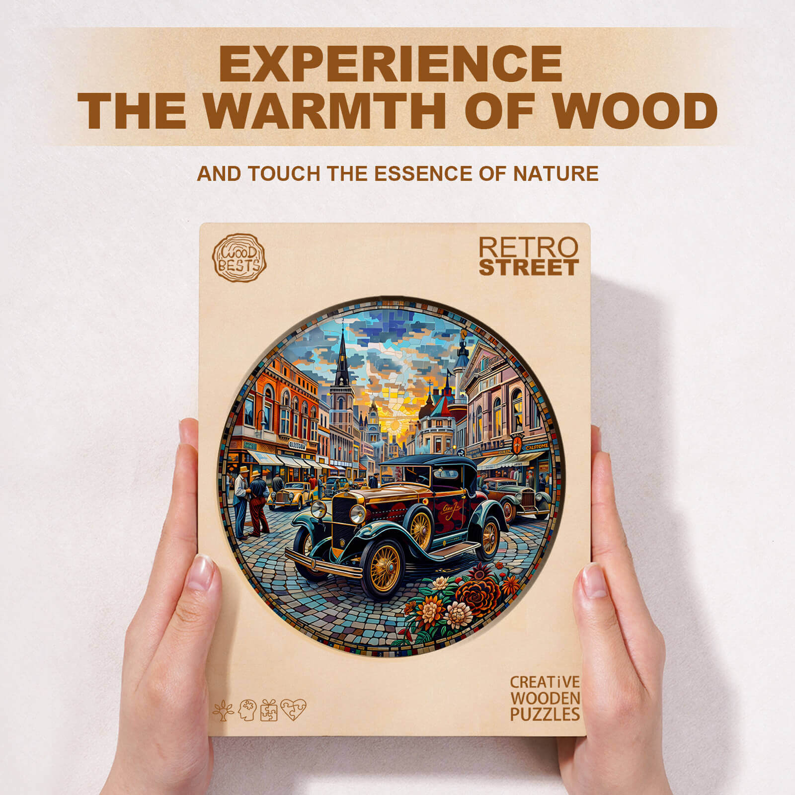 Retro Street Wooden Jigsaw Puzzle