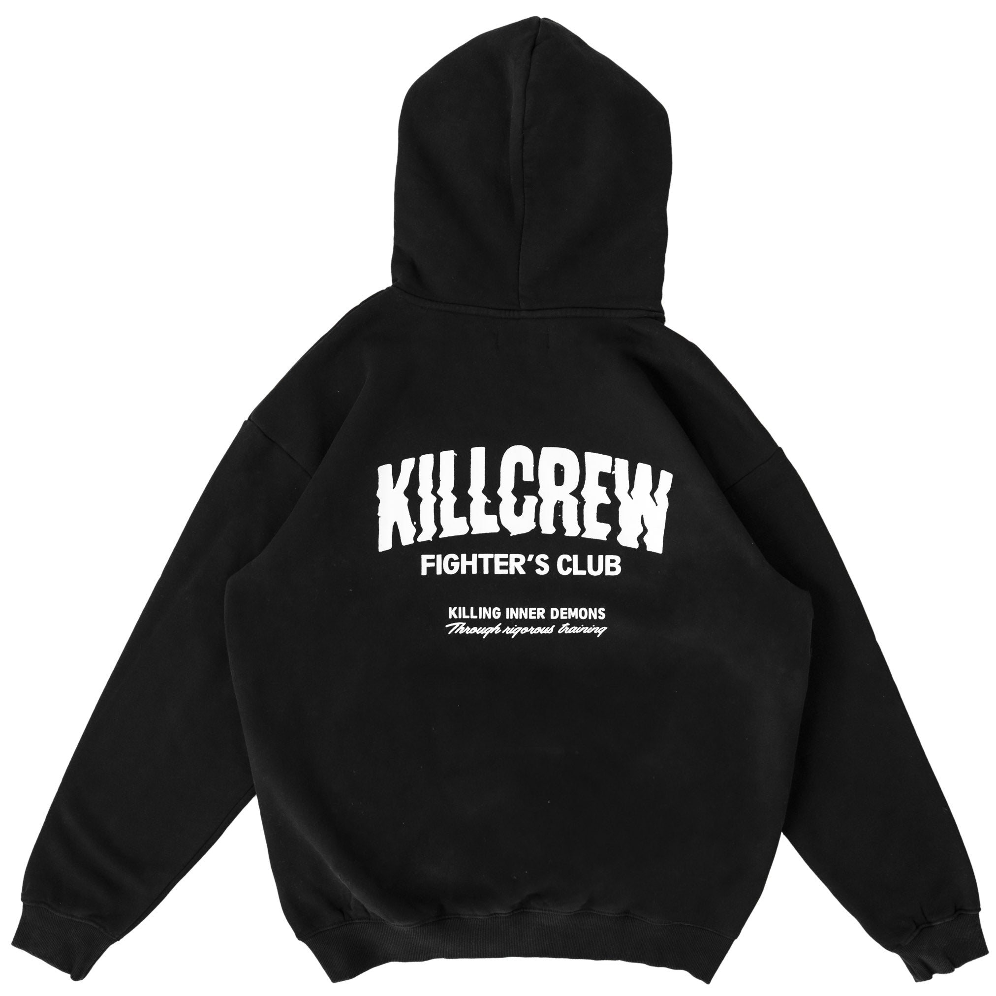 OVERSIZED LUX RIGOROUS TRAINING HOODIE - BLACK / WHITE