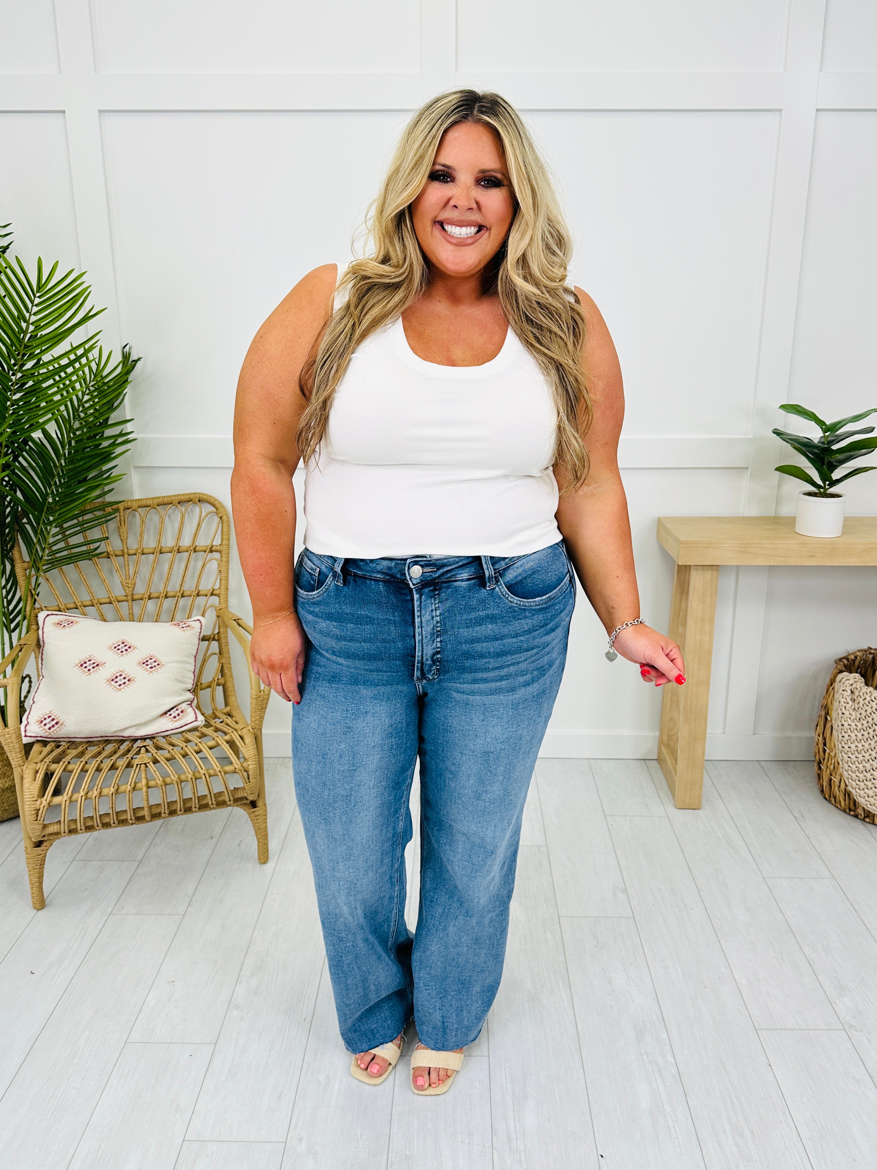 Planning Ahead Tummy Control Wide Leg Jeans