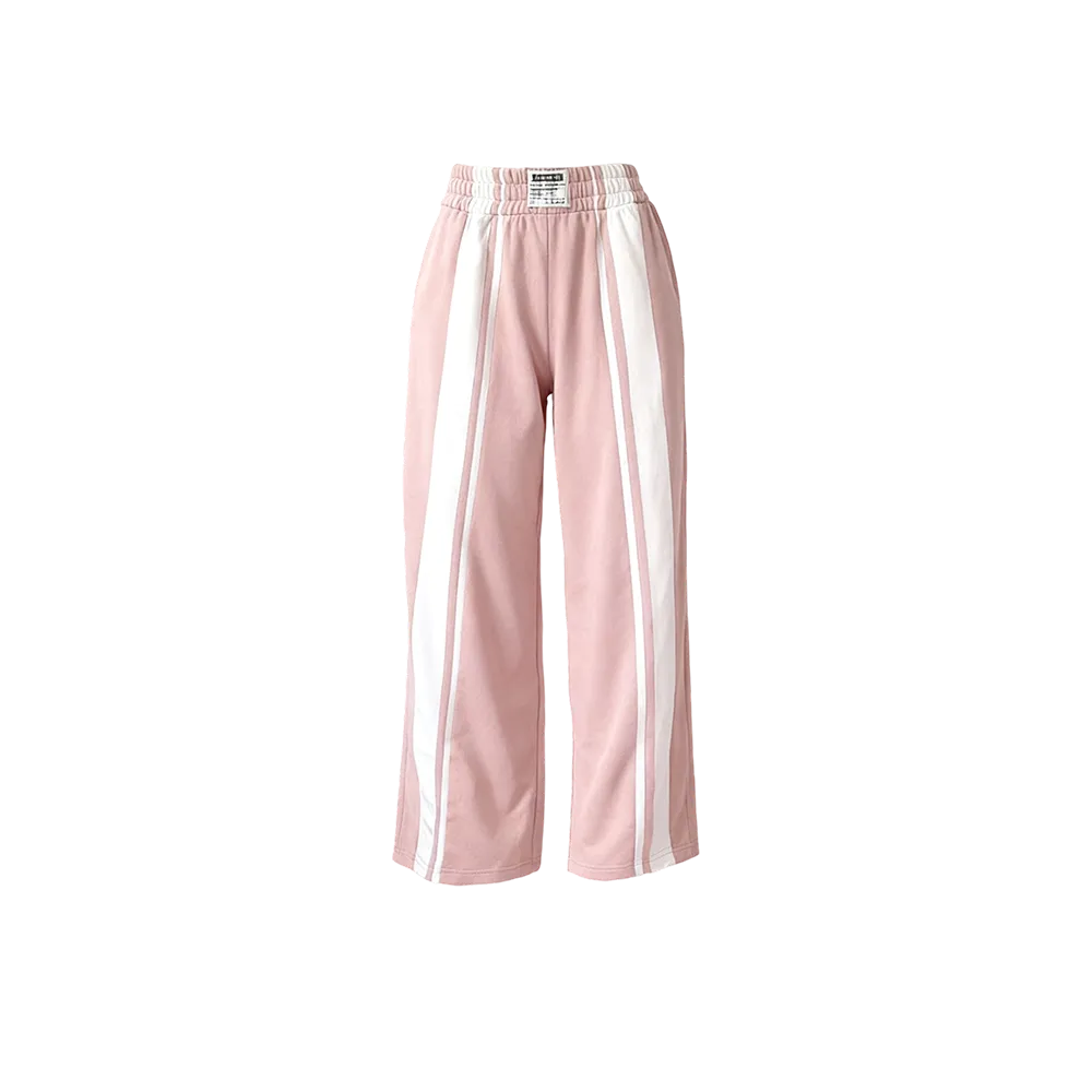 Woman Stripe Wide Leg SweatPants
