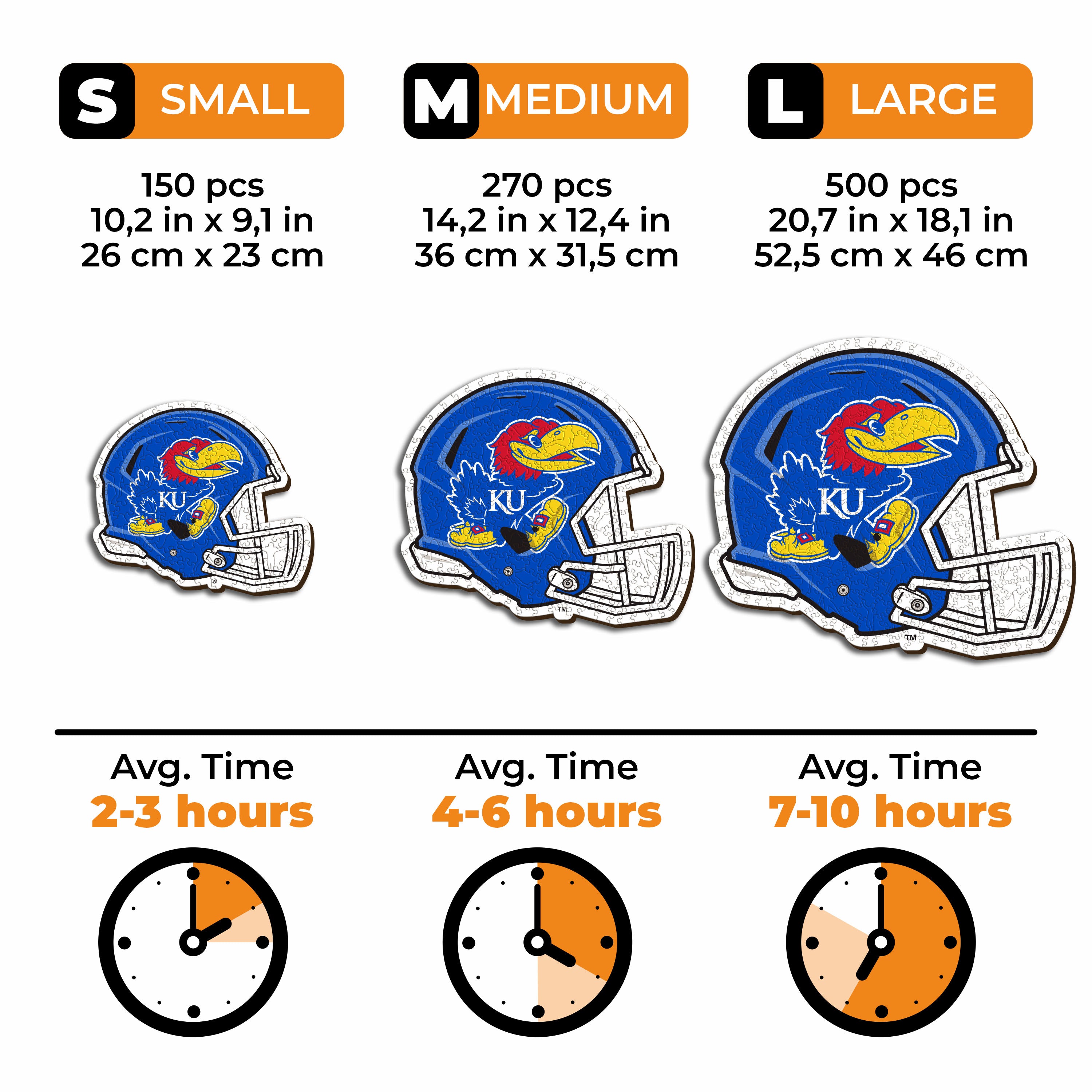 University of Kansas Helmet - Wooden Puzzle
