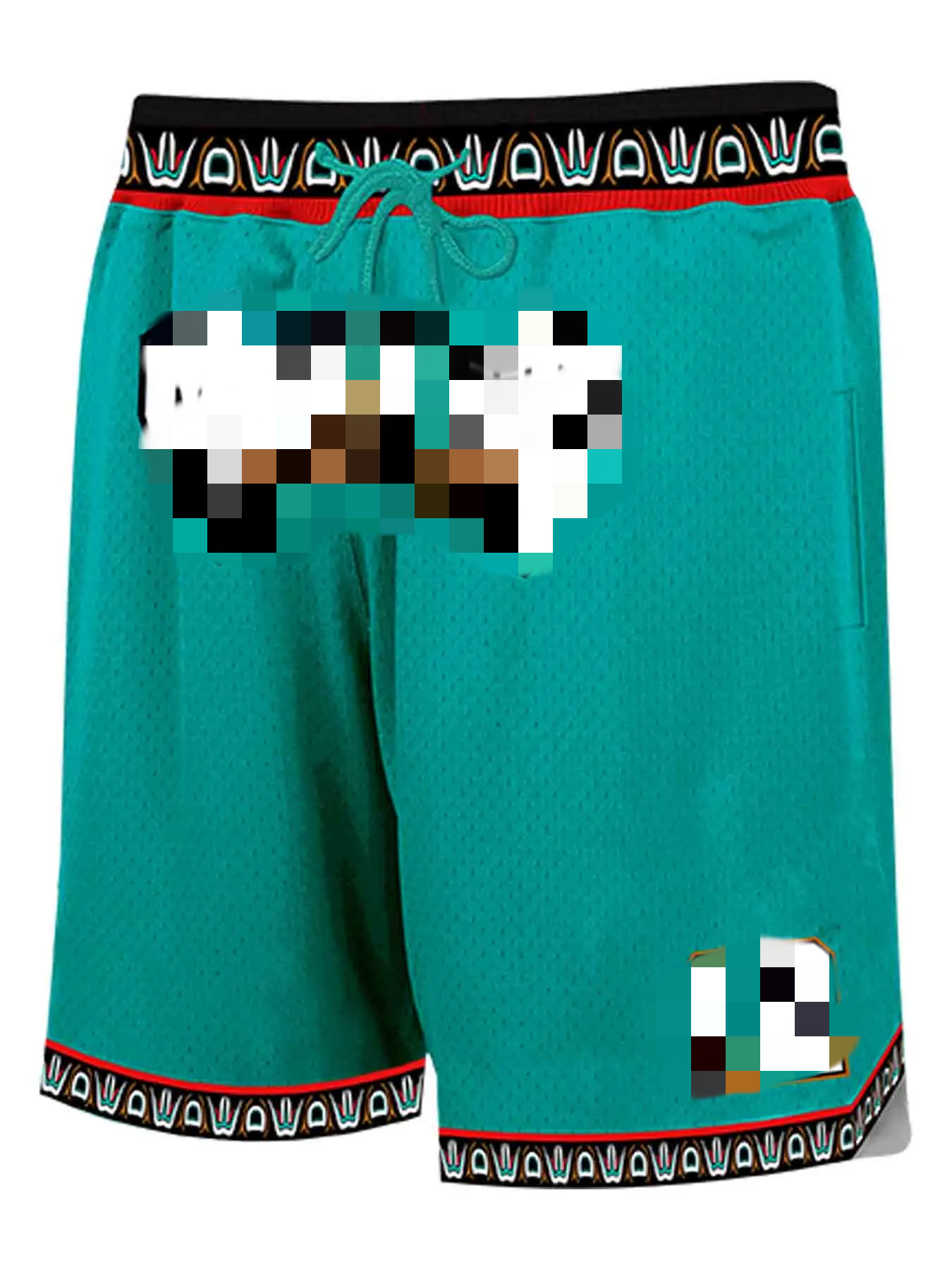 Men's Letter & Figure Embroidery Drawstring Waist Shorts