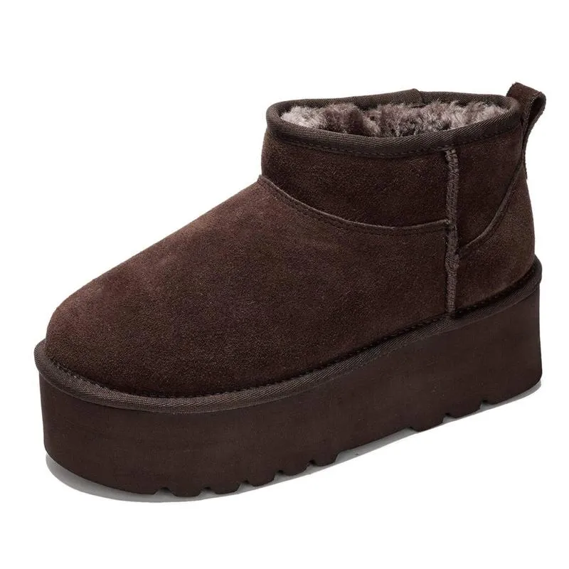 Women's Suede Ankle Boots – Water Resistant, Fur Lined, Lightweight, Non-Slip, Memory Foam Comfort