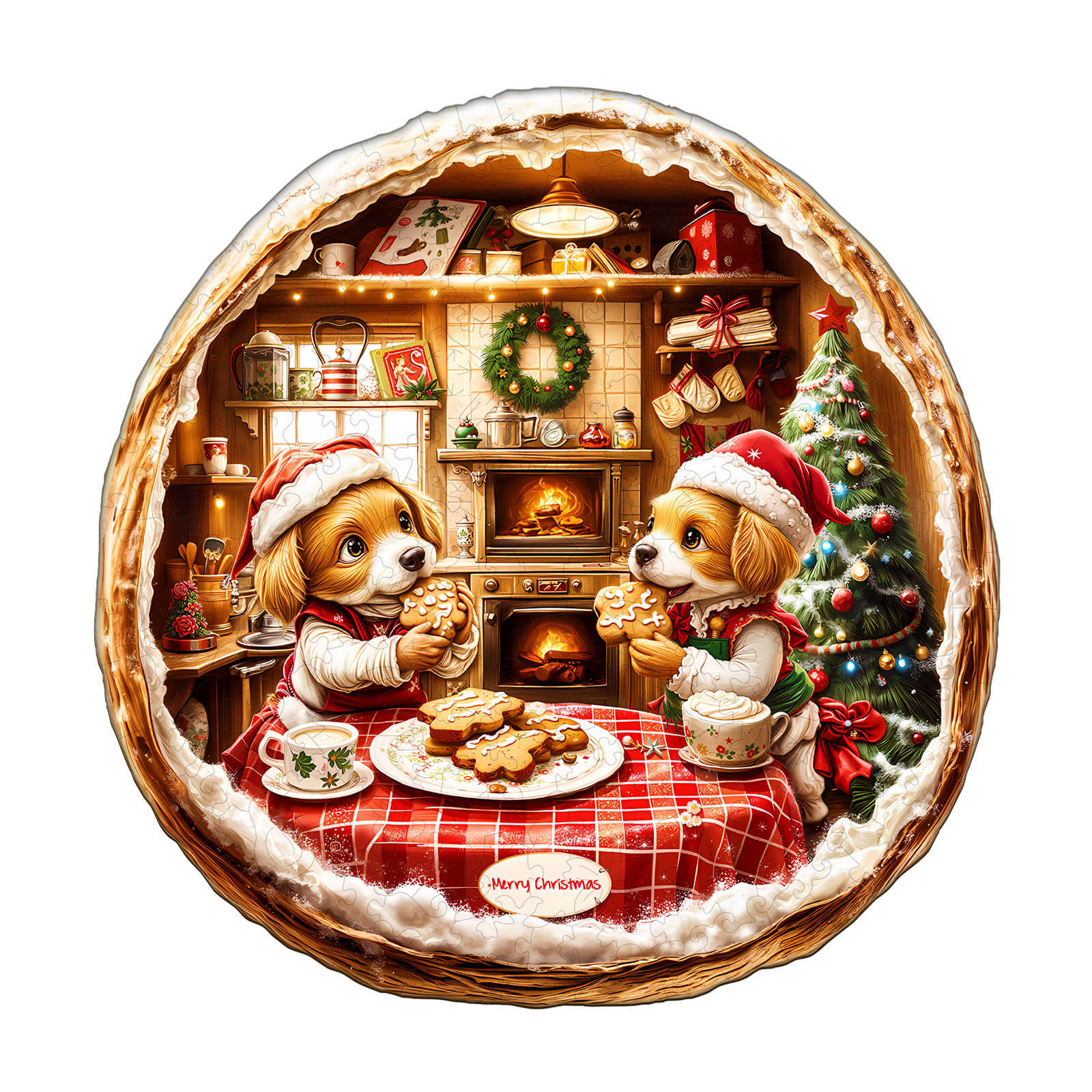 Puppy Home Wooden Jigsaw Puzzle