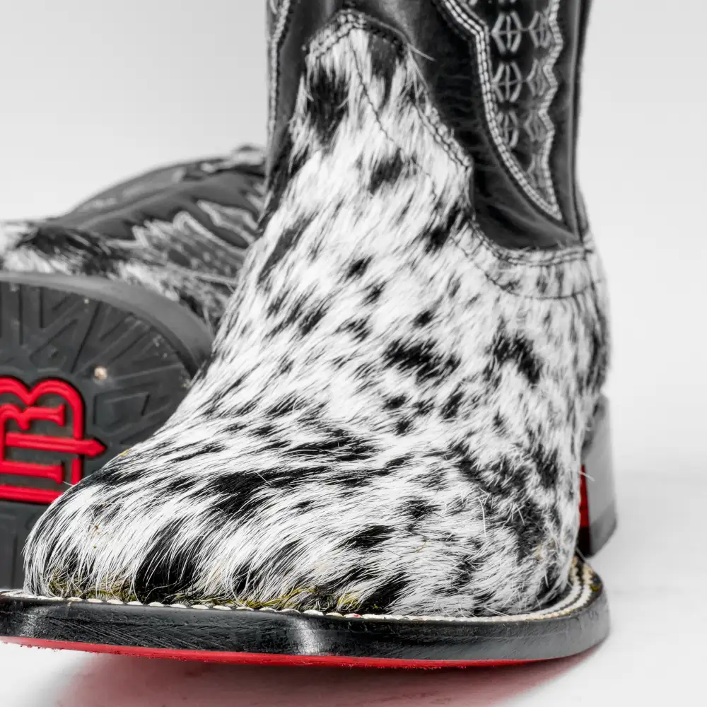 Genuine Cowhide Boots - Square Toe