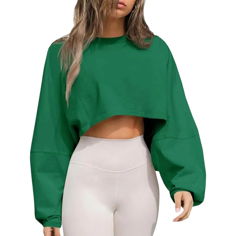 Womens Long Ballon Sleeve Sweatshirts Tops