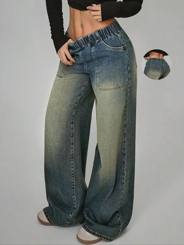 Women's High Waist Loose-Fit Denim Jeans