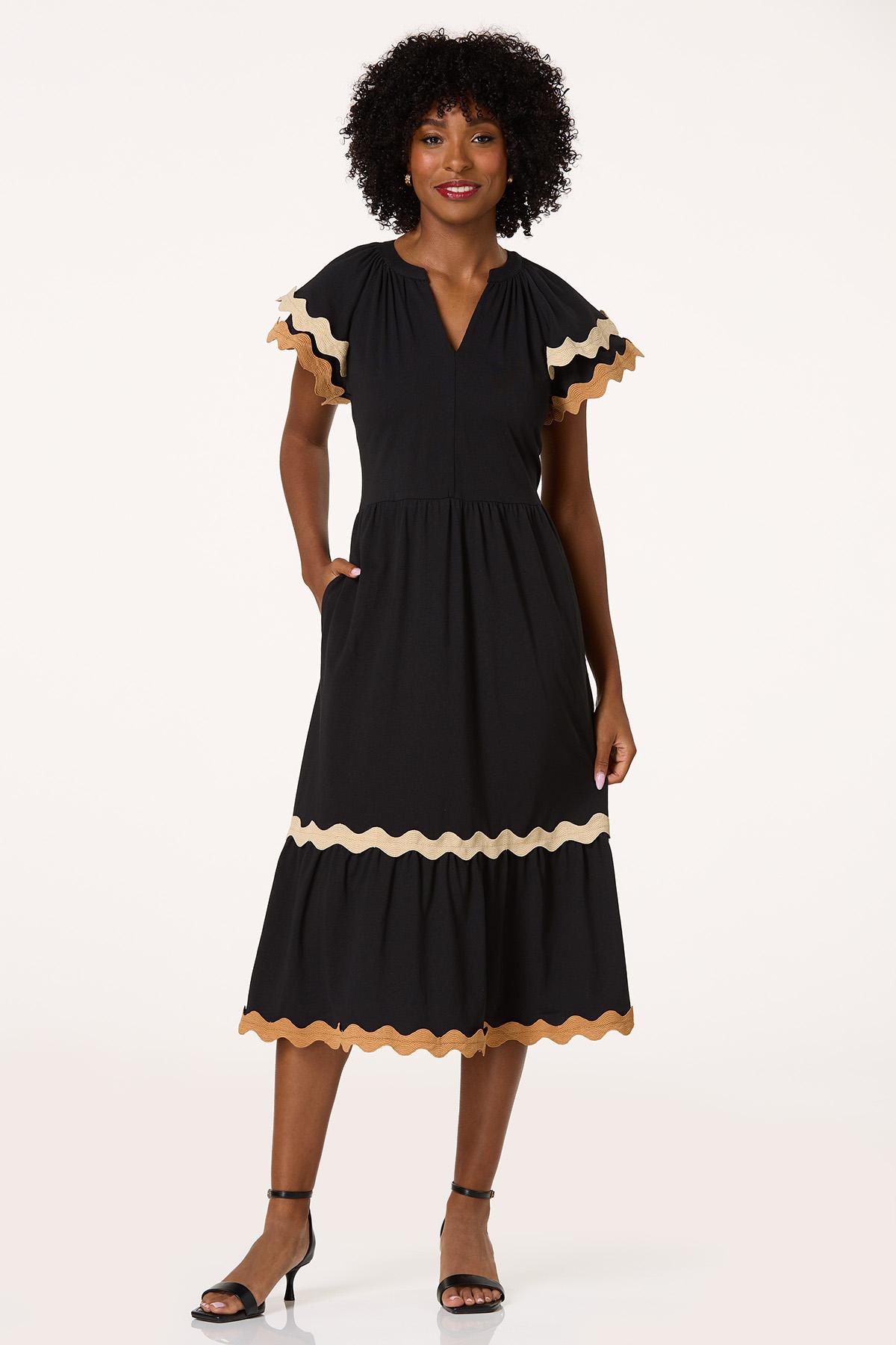 Ric Rac Flutter Sleeve Dress