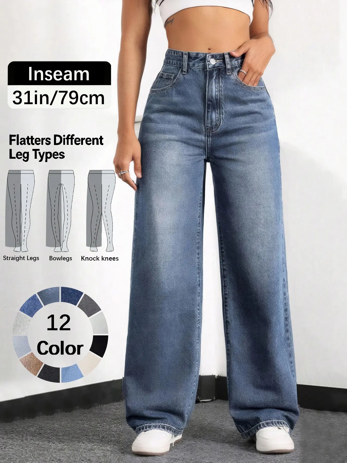 Women’s Comfort Stretch Elastic Waist Denim Jeans