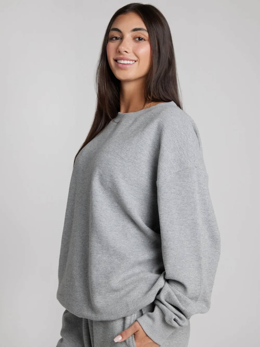 Waffle Lounge Long Sleeve Lounge Set