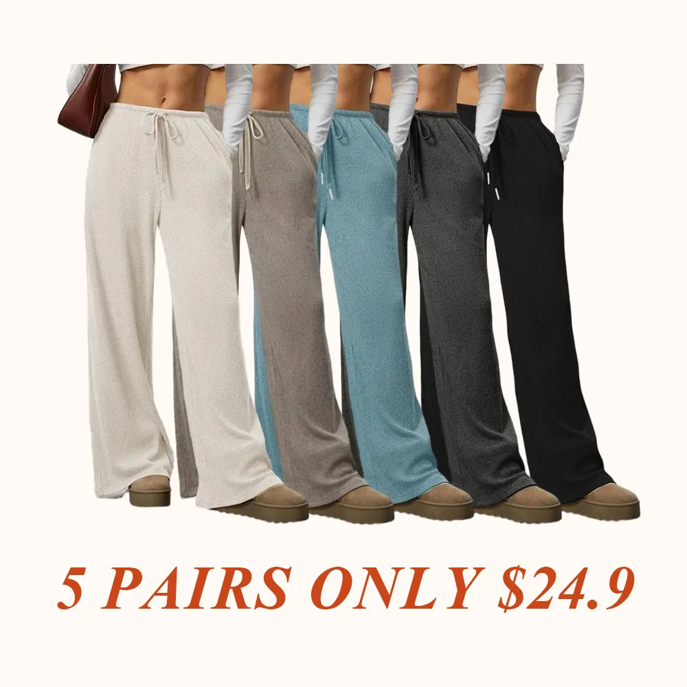 High Waist Comfortable Wide Leg Casual Pants