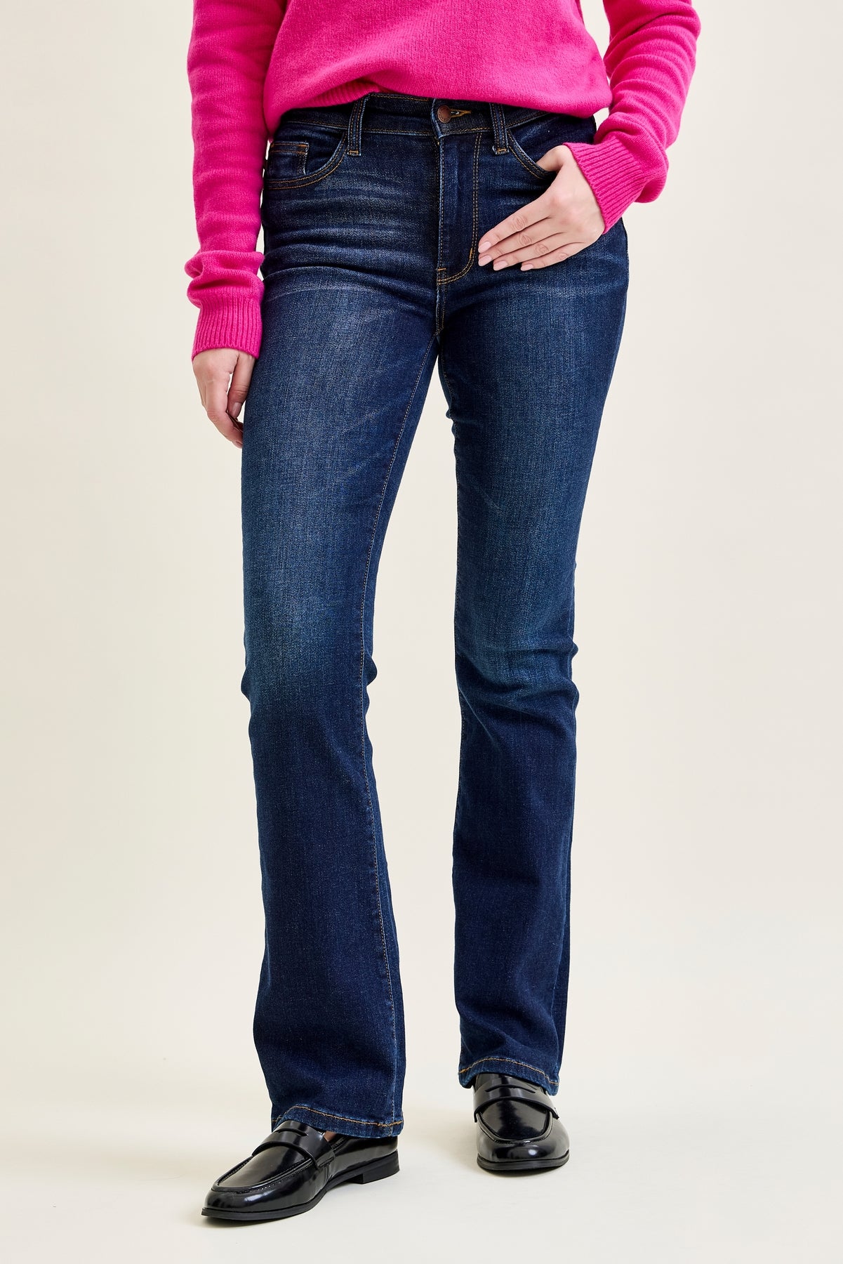 Daisy Dark Dream Mid Rise Bootcut
