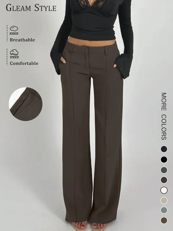 Women's Casual Fashion Suit Pants, Spring & Fall Long Trousers