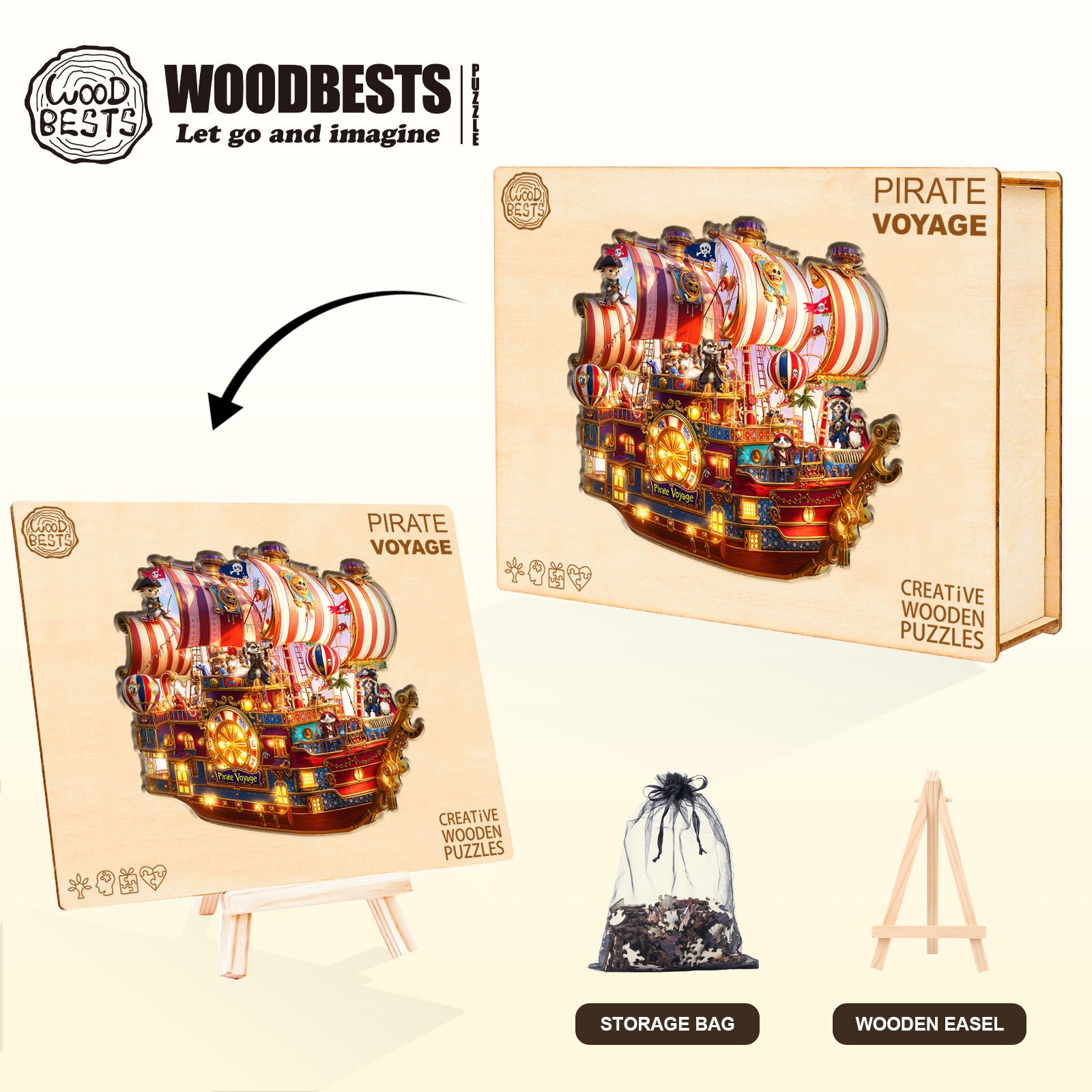 Pirate Voyage Wooden Jigsaw Puzzle